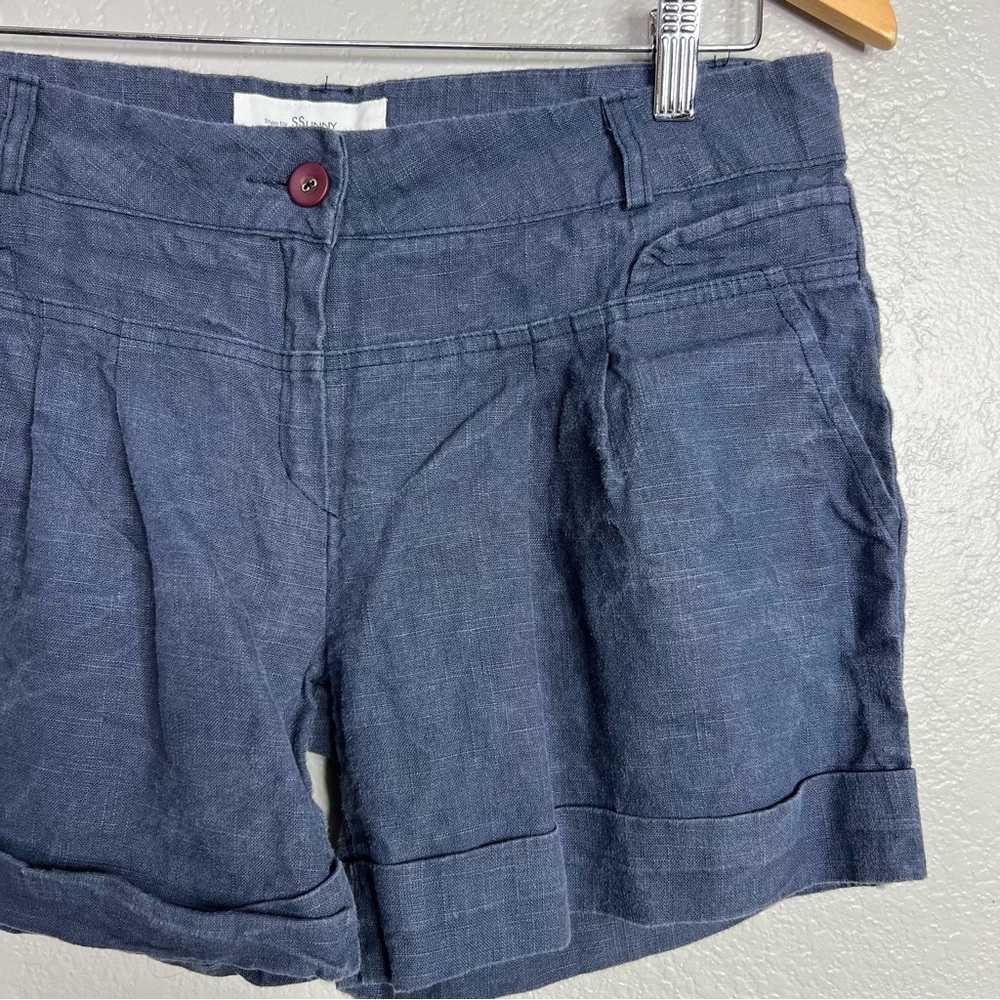 Ssunny linen pleated Lagenlook shorts sz large Korea - Picture 2 of 4